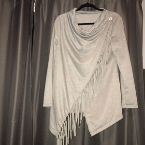 Heather Grey Wrap Shirt
